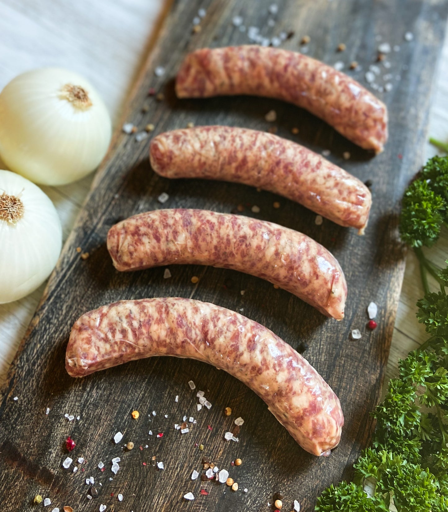 Lamb Bratwurst – 8 Links, Packed in Two 14 oz Packs