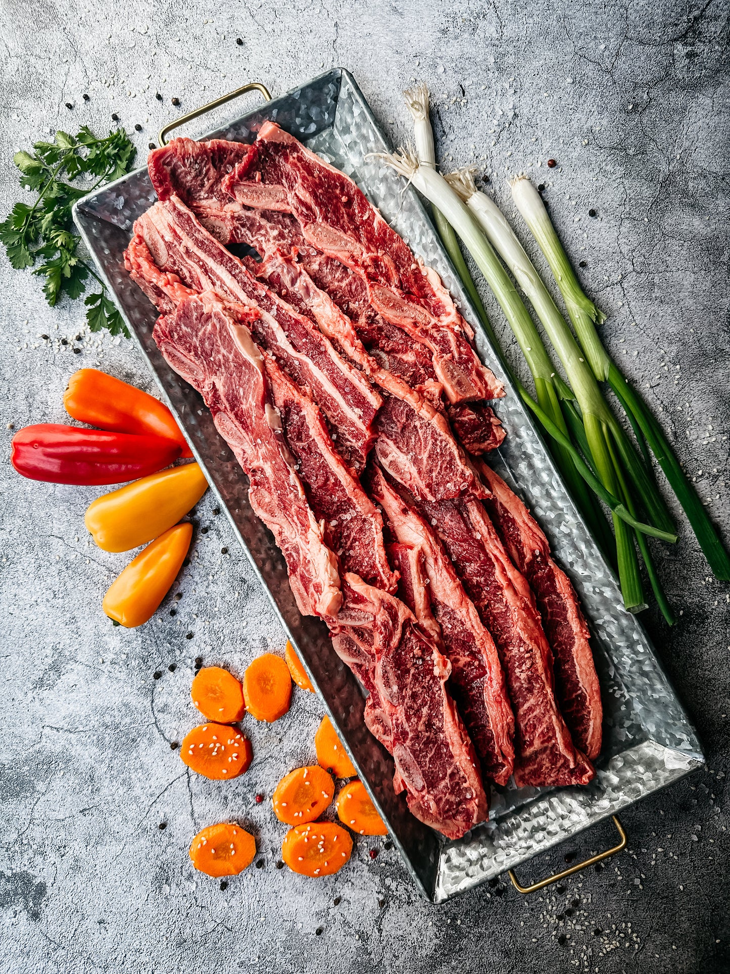 Flanken Style Beef Ribs - 4 LBS