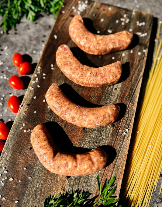Lamb Hot Italian Sausage Links – 8 Links, Packed in Two 14 oz Packs