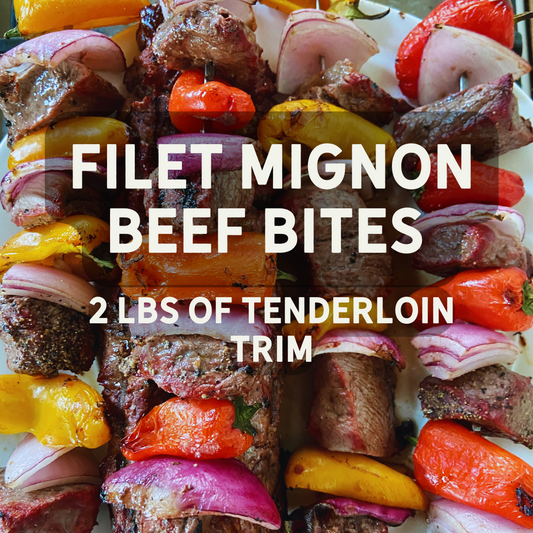 Filet Mignon Beef Bites – 2 lbs of Tenderloin Trim