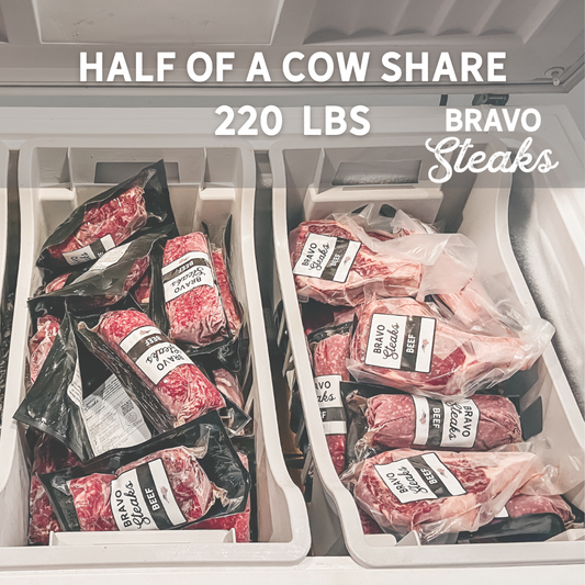 HALF of a COW SHARE - 220 lbs of dry aged beef!